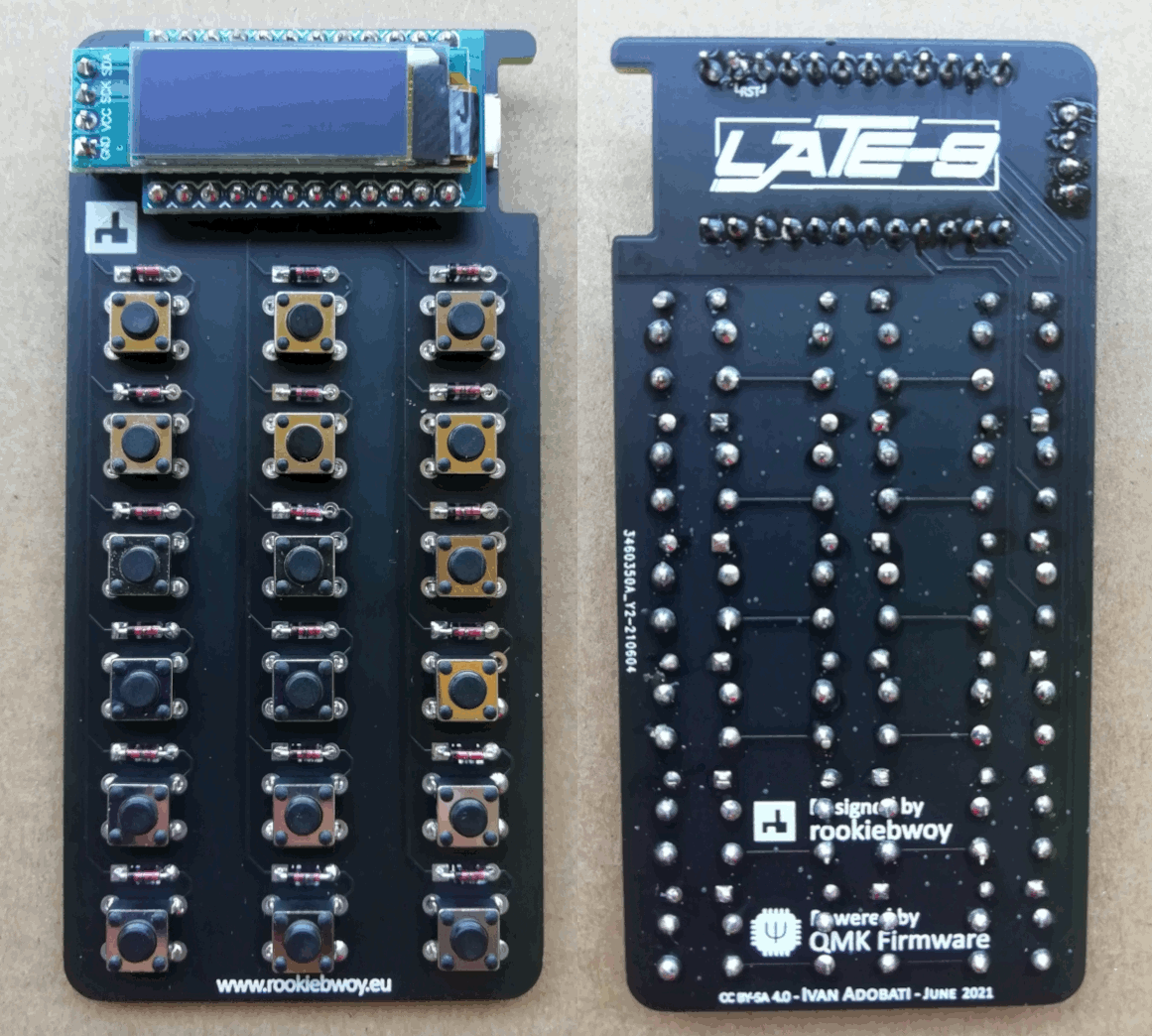 LATE-9 frontside and backside