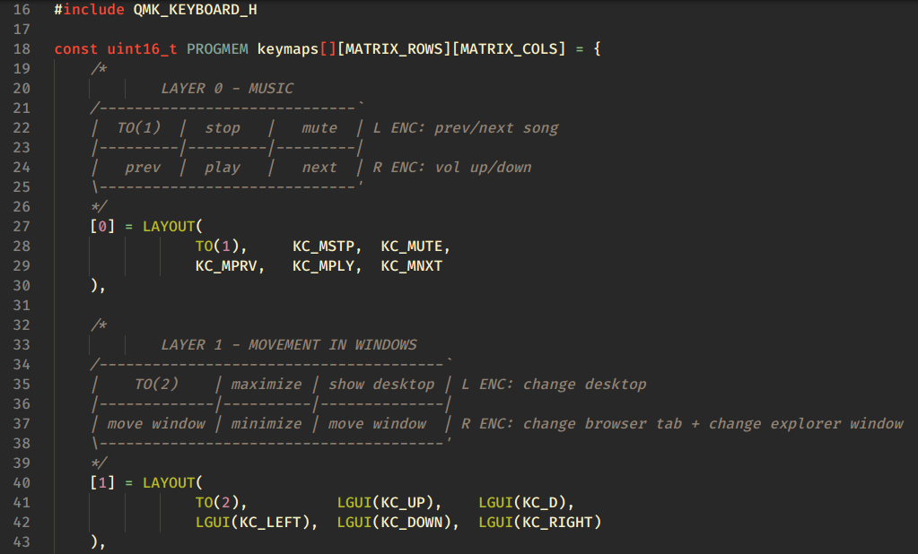 Some code of the firmware